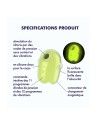 Stimulateur de clitoris fluorescent vibration et air pulsé USB vert Glowing Ghost Satisfyer - CC597852