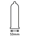 Préservatifs lubrifiés, en latex x12 avec réservoir ORIGINAL 53 mm - R416452