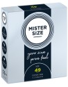 Boite de 3 préservatifs latex avec réservoir, 7 tailles disponibles Mister Size - MS03