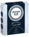 Boite de 3 préservatifs latex avec réservoir, 7 tailles disponibles Mister Size - MS03