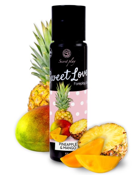 2 en 1 Gel de massage et lubrifiant ananas et mangue 100% comestible - SP6843