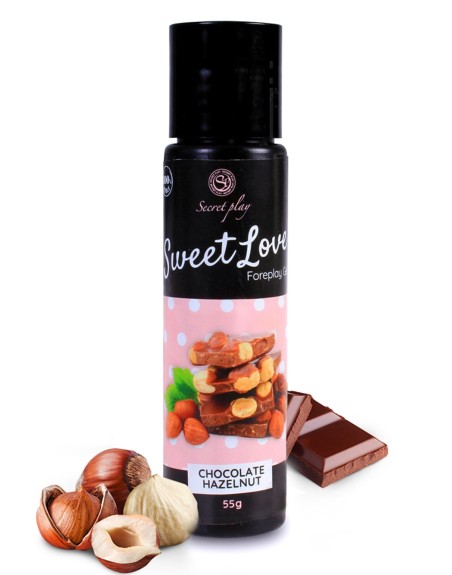 2 en 1 Gel de massage et lubrifiant chocolat noisette 100% comestible - SP6737