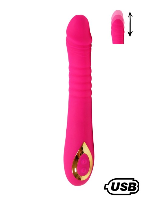 TWIST Rose, Vibromasseur va-et-vient USB en silicone médical, doté de 18 modes de stimulation - BQ586PNK