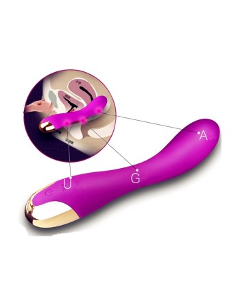 Vibromasseur violet 10 programmes USB - CR-CAV025