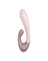 Vibromasseur point G avec stimulateur clitoris connecté chauffant USB mauve Heat Wave Satisfyer - CC597777