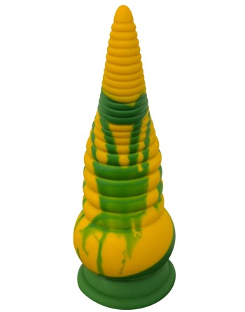 Gode ventouse tentacule Kraken 21 cm vert et jaune - WS-NV101A