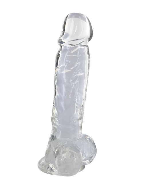 Gode jelly transparent ventouse taille XL 22cm - CC570125