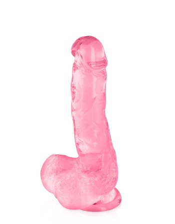 Gode jelly rose ventouse taille M 17.5cm - CC570130