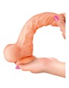 Gode réaliste veiné ventouse va-et-vient prépuce testicules billes mouvantes 22cm - CC514107