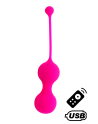 MINA Rose, Boules de Geisha en silicone médical USB avec télécommande - BQ130PNK