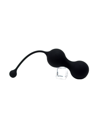 MINA Noir, Boules de Geisha en silicone médical USB avec télécommande - BQ130BLK