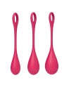 Set de 3 boules de geisha rouge Yoni Power 1 Satisfyer - CC597751