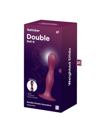 Gode ventouse silicone rouge Double Ball-R Satisfyer - CC597842