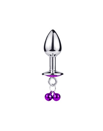 Plug bijou aluminium violet avec clochettes Taille S -  RY-001-A-ZB