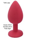 Plug rouge bijou cristal Large - DB-RY069CRED