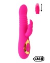 TWIST 2 Rose, Vibromasseur Rabbit va-et-vient USB en silicone médical, doté de 18 modes de stimulation - BQ587PNK