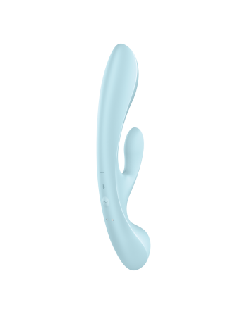 2 en 1 Rabbit point G avec stimulateur de clitoris et Wand Bleu USB Triple Oh Satisfyer - CC597813