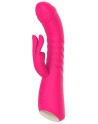 Vibromasseur rabbit rose chauffant avec fonction va-et-vient, USB - WS-NV040