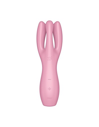 Vibromasseur point G avec stimulateur de clitoris USB rose Threesome 3 Satisfyer - CC597778