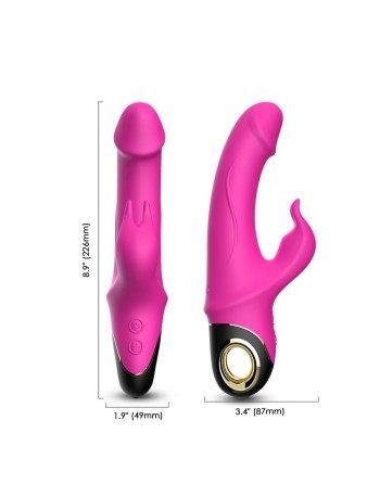 Vibromasseur Rabbit rose 9 modes de vibrations puissantes - USK-V10PNK