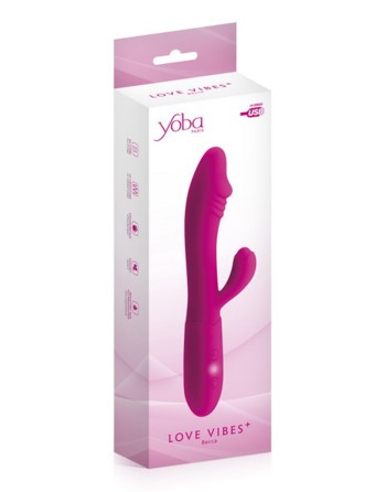 Vibromasseur rabbit Becca rose USB avec gland stimulant 10 programmes - CC531061