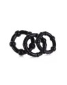 Pack 3 cockring noir avec billes - COR005BLK