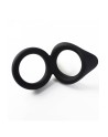 Double cockring noir en silicone - WS-NV508B