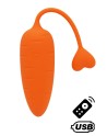 CARROT, Un Œuf vibrant avec télécommande, couleur et forme Carotte en silicone médical - BQ134ORA