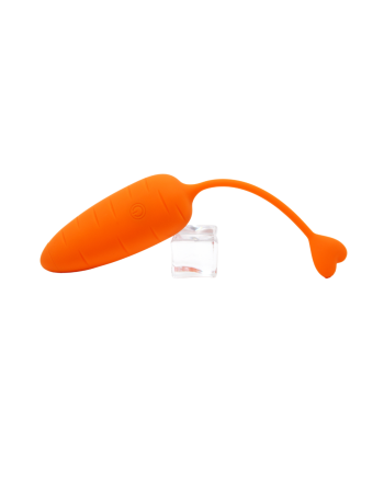 CARROT, Un Œuf vibrant avec télécommande, couleur et forme Carotte en silicone médical - BQ134ORA