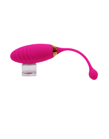 SUNDAY, Un Œuf vibrant USB avec télécommande, dans un silicone médical doux et rainuré - B21PNK