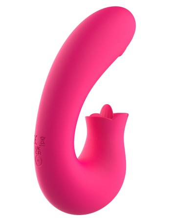 Vibromasseur 2 en 1 G-spot et stimulateur de clitoris USB Kali rose - WS-NV085