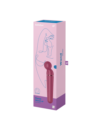 Vibromasseur wand rouge USB 60 vibrations Planet Wand-er Satisfyer - CC597844