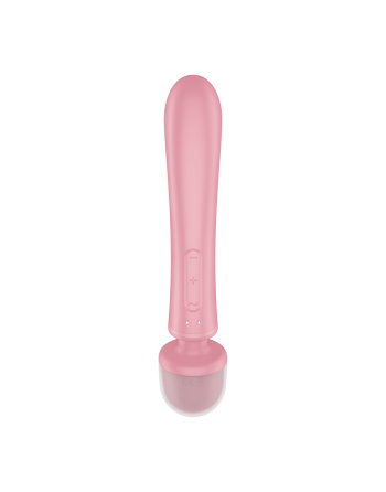 2 en 1 Vibromasseur rabbit et wand rose USB Triple Lover Satisfyer - CC597843