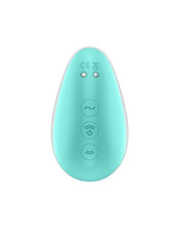 Stimulateur clitoridien par onde de pression sans contact et par vibration USB vert et rose, Pixie Dust Satisfyer - CC597837