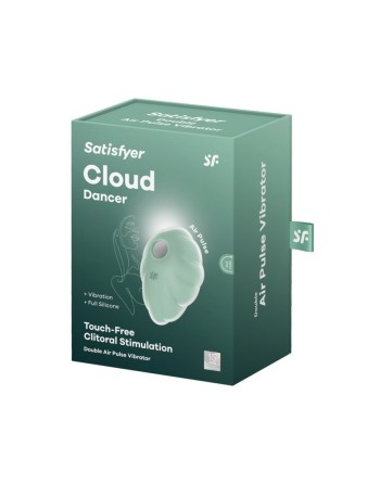 Stimulateur clitoridien par onde de pression sans contact et par vibration USB vert menthe, Cloud Dancer Satisfyer - CC597838