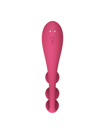 Vibromasseur triple stimulation flexible, anal, vaginale, clitoridienne Tri Ball rouge USB Satisfyer - CC597817