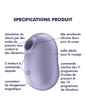 Stimulateur de clitoris violet Pro To Go 2 Satisfyer - CC597812