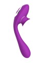 2 en 1 Stimulateur de clitoris avec langue et vibromasseur pour G USB flexible violet DISA - WS-NV025