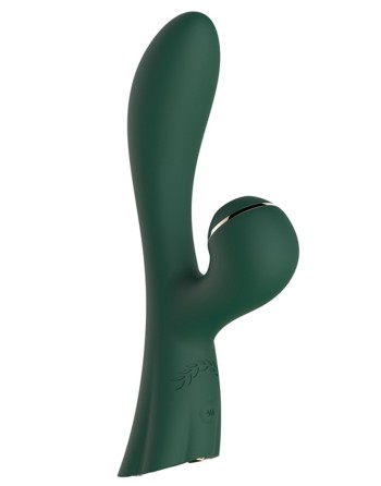 Vibromasseur double stimulation point G et clitoris par vibrations membrane vert USB - FAIRYGREEN