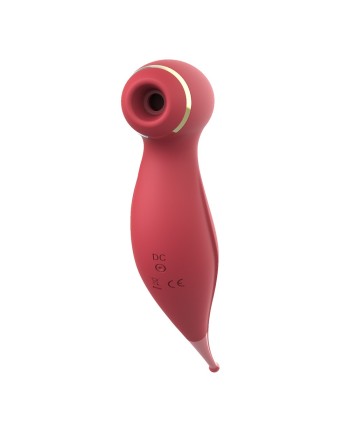 Oiseau du Paradis - Vibromasseur 2 en 1 avec vibration clitoridienne par membrane et embout stimulateur rouge - CR-820RED