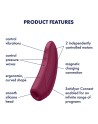 Stimulateur clitoridien connecté bordeaux Curvy 1 Satisfyer - CC5972390214