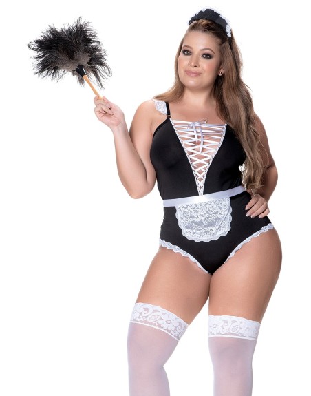 Costume de femme de ménage sexy, grande taille - MAL6414XCOS