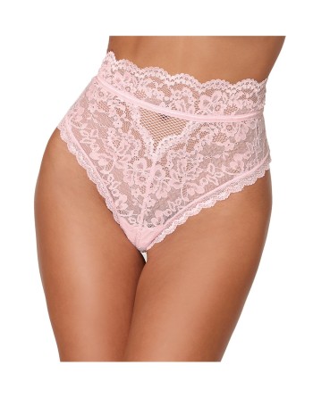 String dentelle taille haute rose - DG1477PNK