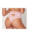 String dentelle taille haute rose - DG1477PNK