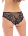 Culotte en dentelle et fine résille noire - REN1164-BLK