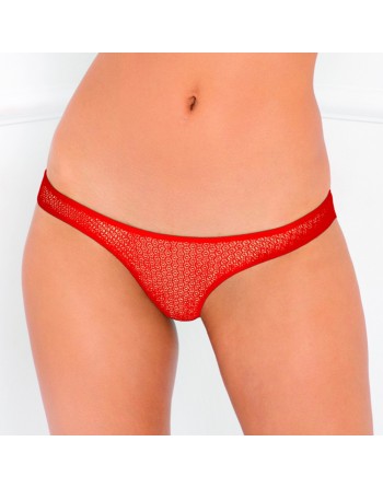 Culotte rouge dentelle ouverture sur les fesses - REN1144-RED