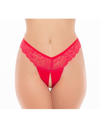 Tanga fendu rouge - REN1159-RED