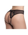 Culotte noire ouverte - MAL115BLK