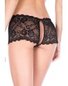 Shorty noir dentelle ouvert sur les fesses - ML10018BLK