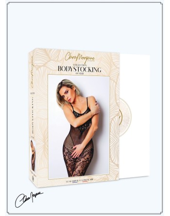 Bodystocking en dentelle florale et fine résille - Le Numéro 19 - Collection Bodystocking - CM99019